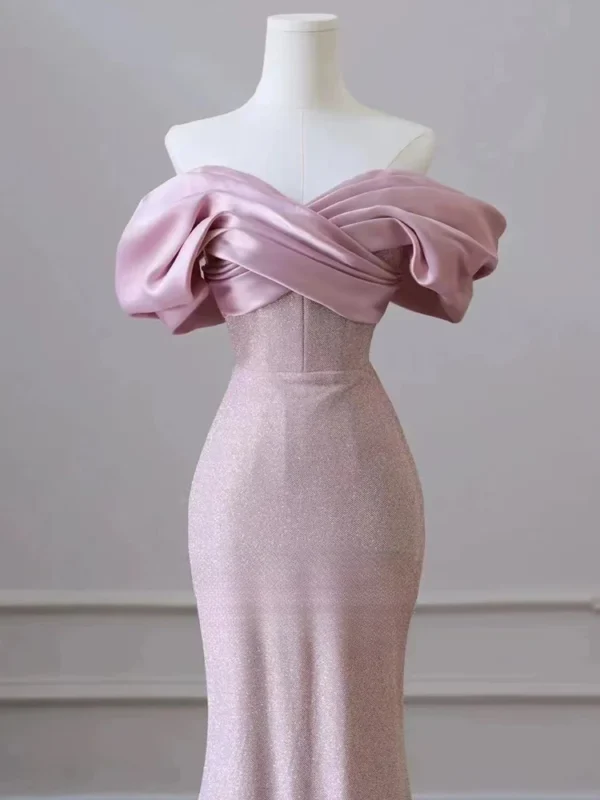 Pink Homecoming Dress: One Shoulder Fishtail Style, Formal Luxury