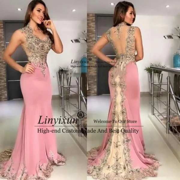 Sexy Pink Homecoming Dress with Lace Appliques, Beading, and Sheer Back