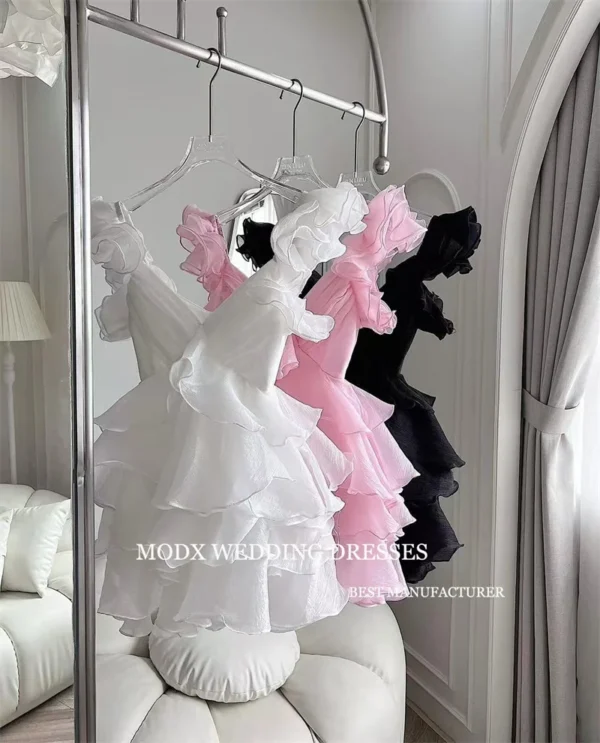 Cute Black White Pink Prom Dresses Girls Casual Summer Gowns Customized - Image 5