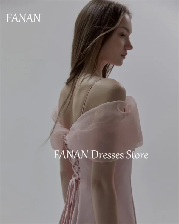 Pink homecoming dress, satin spaghetti straps, formal prom gowns, customized - Image 3