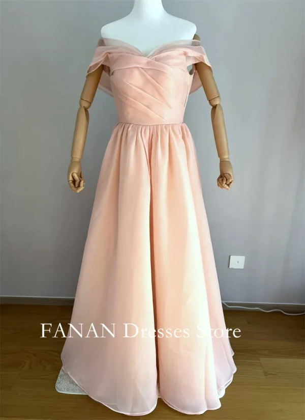 Pink Homecoming Dress: Customized Organza Backless Evening Party Gown - Image 2