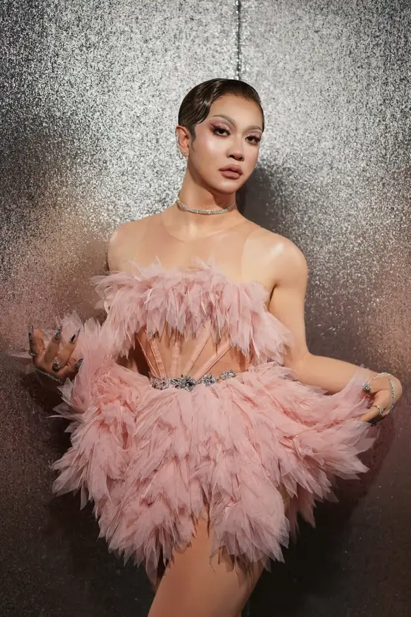 Pink Princess Tutu Layered Tulle Evening Dress Red Carpet Prom - Image 3