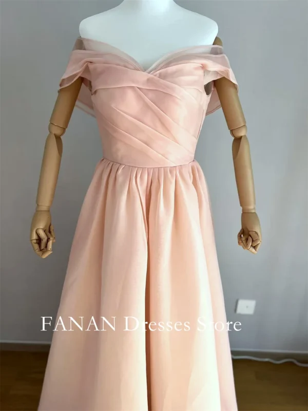 Pink Homecoming Dress: Customized Organza Backless Evening Party Gown - Image 3