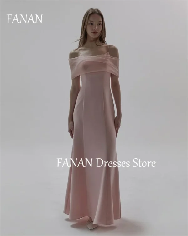 Pink homecoming dress, satin spaghetti straps, formal prom gowns, customized